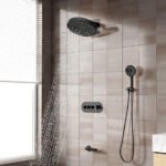 Mitigeur de douche encastré mural avec bec de baignoire – Image 5