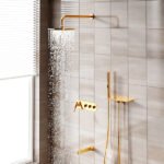 Mitigeur de douche encastré mural avec bec de baignoire – Image 6