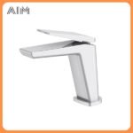 Mitigeur de lavabo monocommande or – Image 3