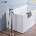 Mitigeur Baignoire Îlot Rond sur Pied