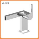 Mitigeur Lavabo Carré Moderne avec Poignée Latérale – Image 2