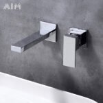 Mitigeur Bain Mural Carré Chrome