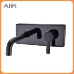 Mitigeur Lavabo Mural Noir à 2 Trous – Image 4