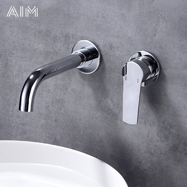 Mitigeur Lavabo Mural Rond à 2 Trous