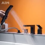 Robinet de Baignoire Cube à Poser avec Inverseur