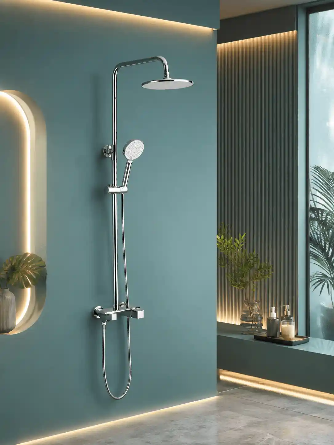 Colonne de Douche 3 Fonctions Luxe Fancell PRAGA — finition chrome