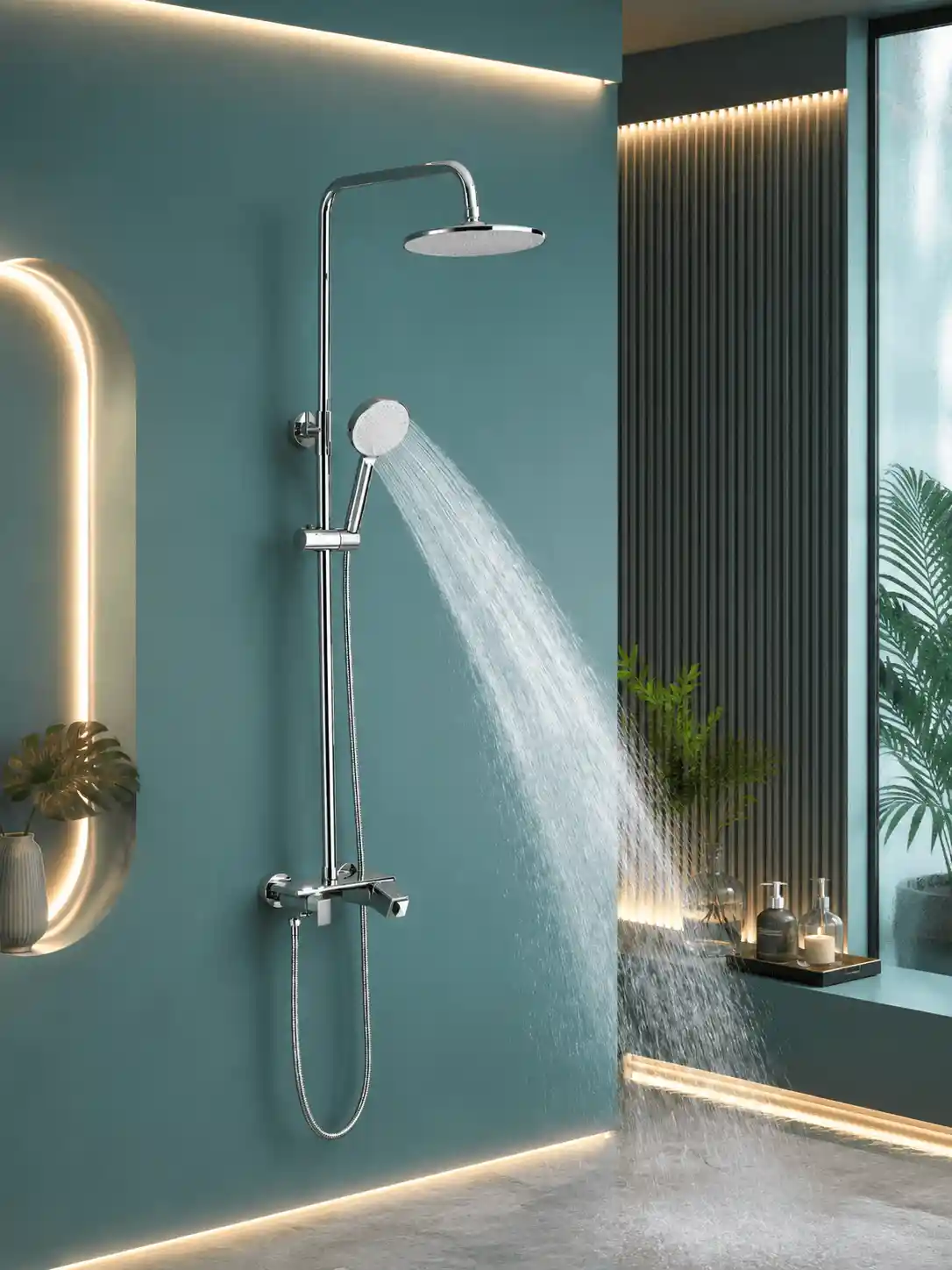 Colonne de Douche 3 Fonctions Luxe Fancell PRAGA — finition chrome