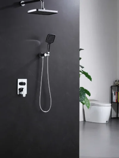 Ensemble de Douche Encastré 2 Fonctions Fancell MODULA — finition chrome