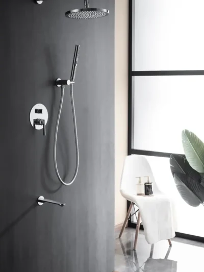 Ensemble de Douche Encastré 3 Commandes Fancell TÉRON — finition chrome