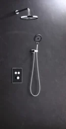 Ensemble de Douche Encastré Plaque en Verre Fancell MODULA VETRO — finition chrome