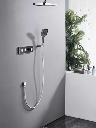 Ensemble de Douche Thermostatique Encastré Fancell MODULA VETRO — finition chrome
