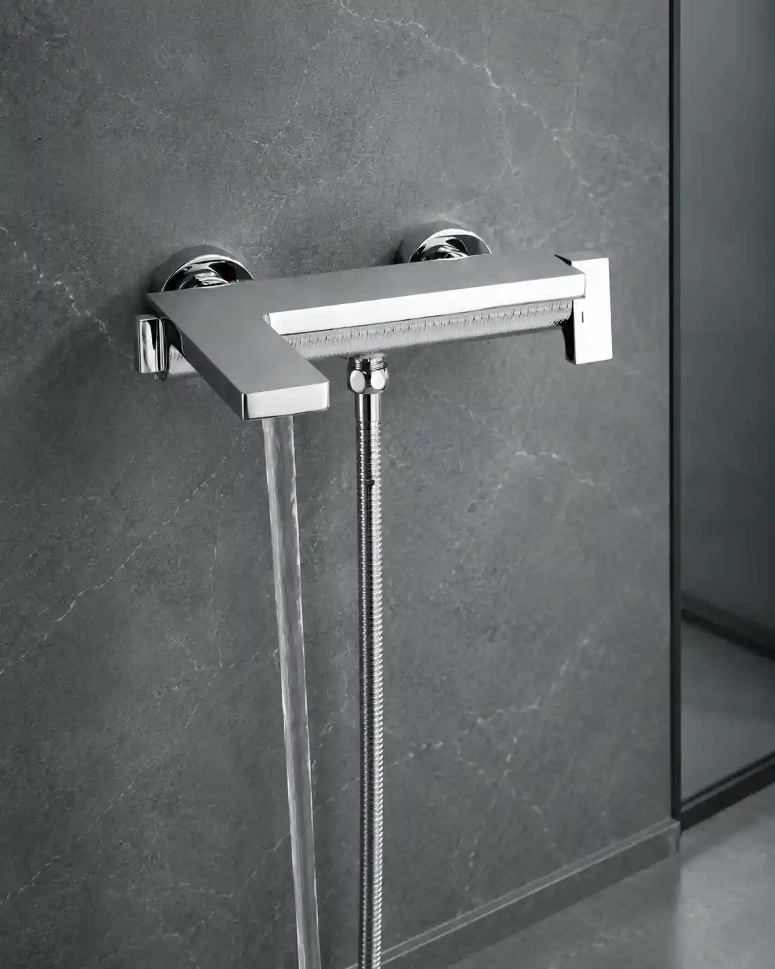 Mitigeur Baignoire / Douche Mural Démarrage Froid Fancell TÉRON — finition chrome