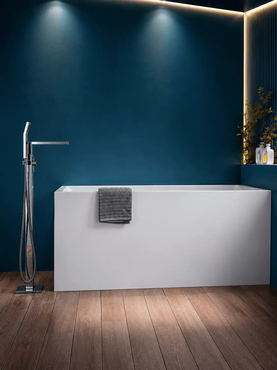 Mitigeur de Baignoire sur Pied Ensemble Bain-Douche Fancell COLONNA — finition chrome
