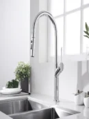 Mitigeur de Cuisine Monocommande avec Douchette Fancell CORVA — finition chrome