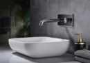 Mitigeur de Lavabo Encastré avec Plaque en Verre Fancell MODULA VETRO — finition chrome