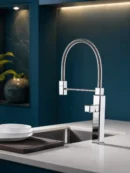 Robinet de Cuisine Haut de Gamme à Bec Flexible Fancell PRAGA — finition chrome