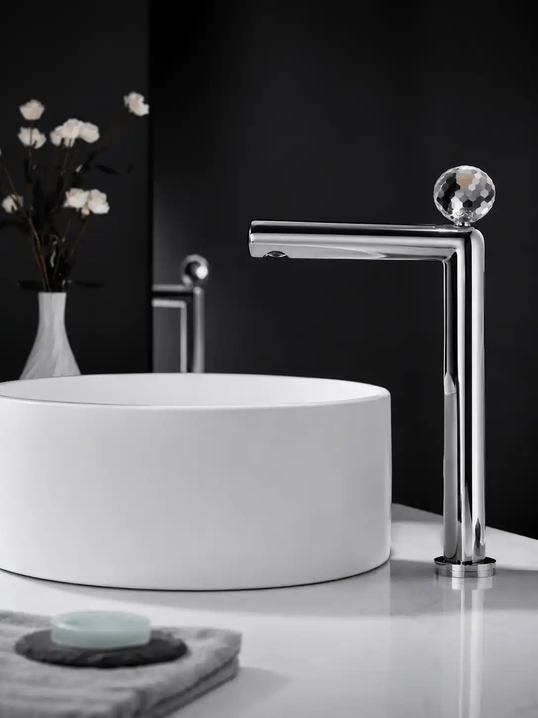 Robinet de Lavabo Haut Fancell CRISTALLO — finition chrome