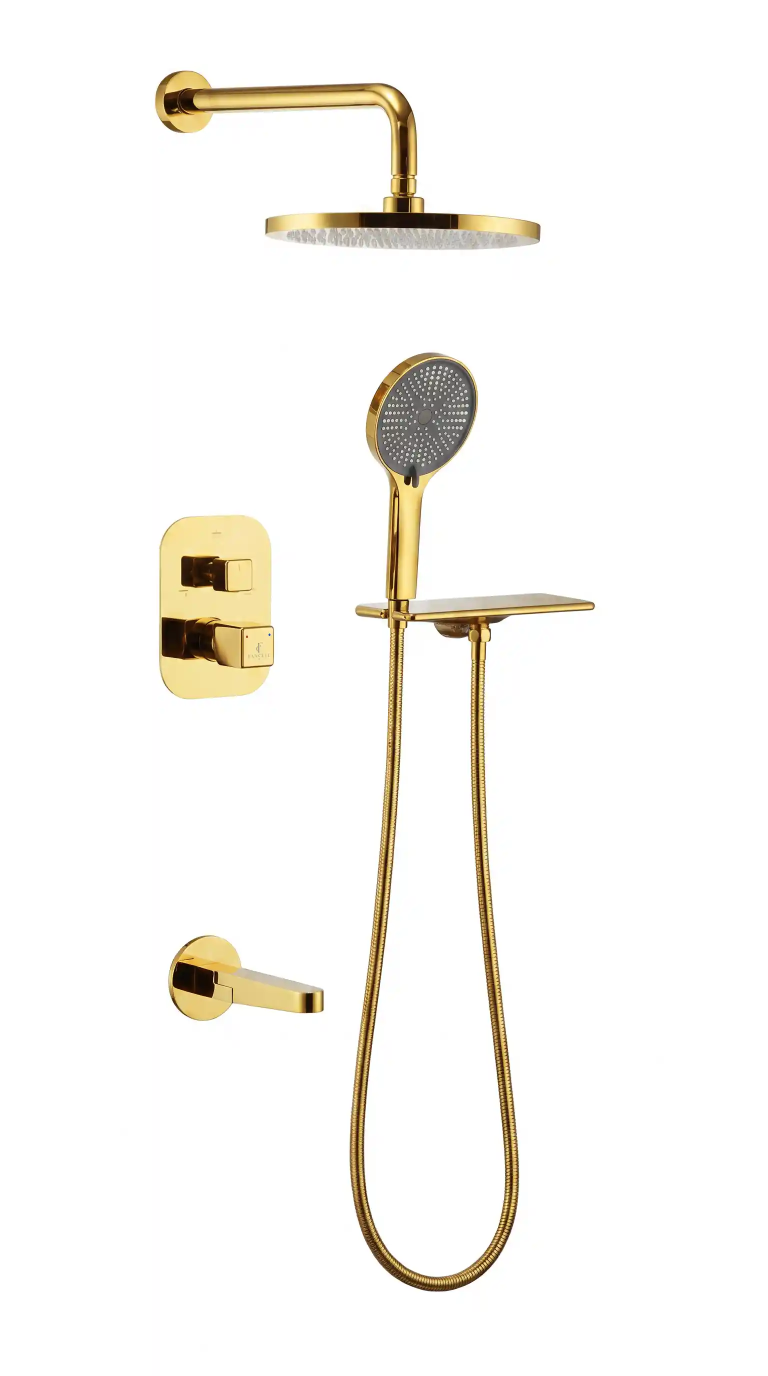 Colonne de Douche Encastrable laiton massif PVD Fancell PRAGA